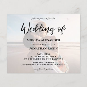 Budget Modern Photo Horizontal 2 Wedding Flyer
