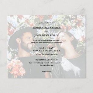 Budget Modern Photo Horizontal Wedding Flyer