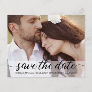 Budget Modern Photo Save the Date Wedding script