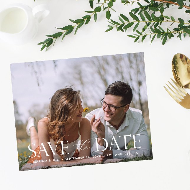 Budget Modern Photo The Script H Save the Date Flyer (Creator Uploaded)