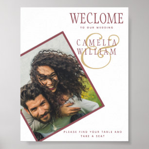 BUDGET Modern Rose Pink Gold Wedding Poster