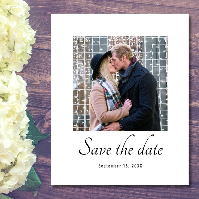 Budget Modern Save The Date Photo Wedding Invite Flyer (Creator Uploaded)
