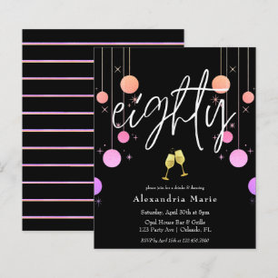 Budget Modern Sparkle 80th Birthday Party