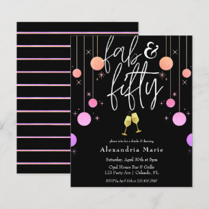Budget Modern Sparkle "Fab & Fifty" Birthday