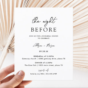 Budget Modern The Night Before Rehearsal Dinner