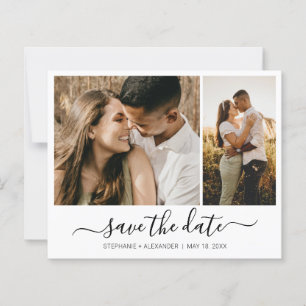 Budget Modern Typography Photo Save The Date