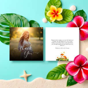Budget Modern Woodland Baby Shower Thank You Photo Card