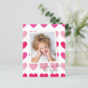 Budget Moderne Coeurs Photo Carte Saint-Valentin