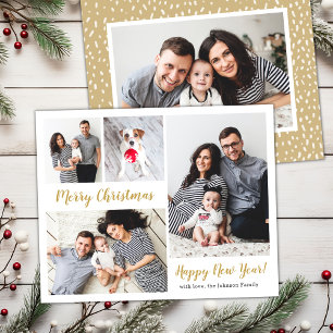 Budget moderne Gold Script 5 cartes de Noël photo