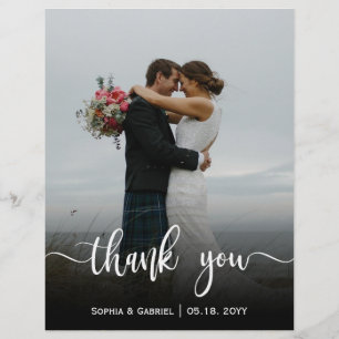 Budget Moderne Script Mariage Photo Carte de remer