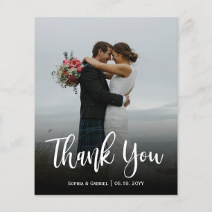 Budget Moderne Script Mariage Photo Carte de remer