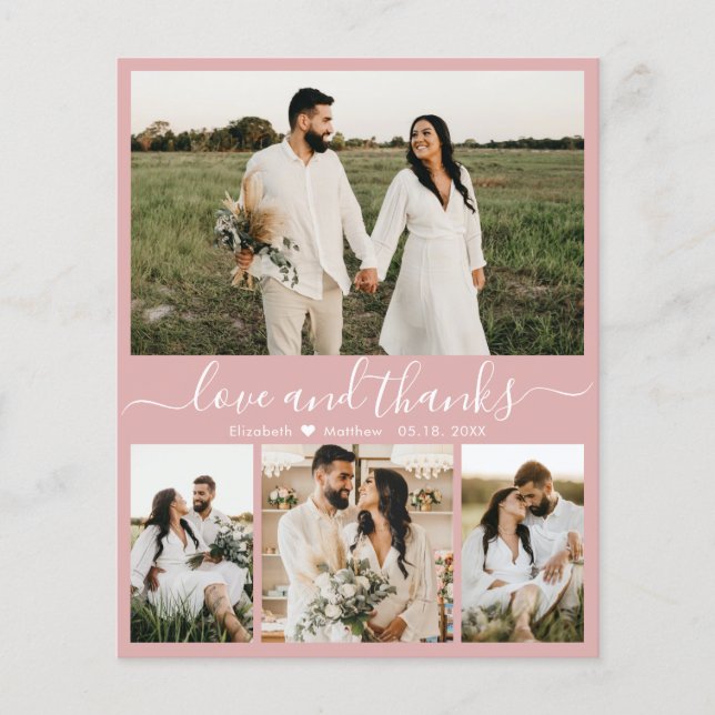 Budget Moderne Simple Photo Mariage Carte de remer (Devant)