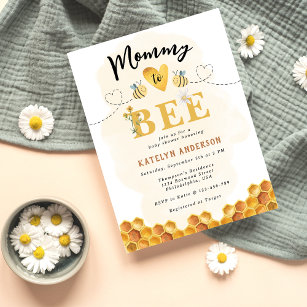Budget Mommy to Bee Gender Neutral Baby Shower Invitation Postcard