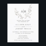Budget Monogram Floral Wedding Invitation Flyer<br><div class="desc">This timeless,  romantic design features a floral bouquet with soft colours and botanical accents. All aspects of this design can be edited (font,  text size,  or floral accents moved/removed) to fit your needs. Please contact me if you need help with this design.</div>