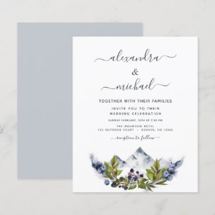 Budget Mountain Rustic Watercolor Greenery Wedding