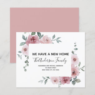 Budget Moving Announcement Dusty Pink Floral