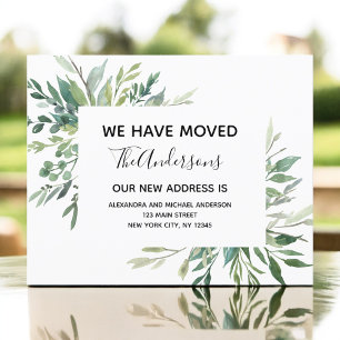 Budget Moving Announcement Eucalyptus Greenery