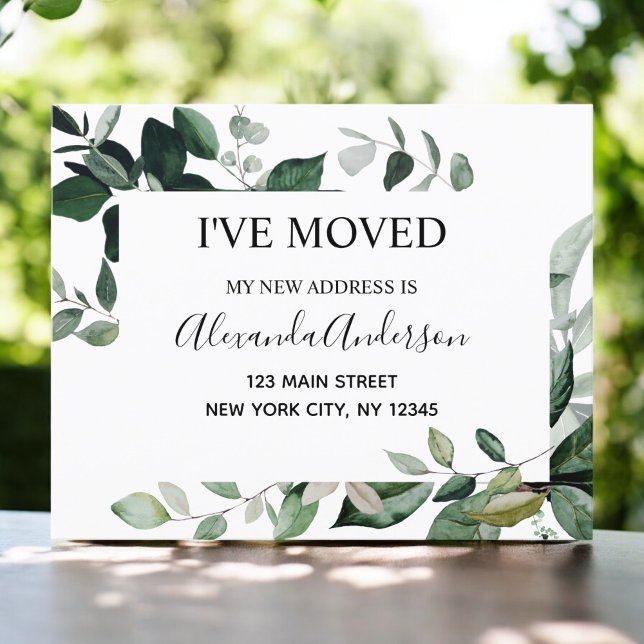 Budget Moving Announcement Eucalyptus Greenery (Creator Uploaded)