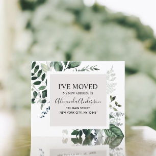 Budget Moving Announcement Eucalyptus Greenery