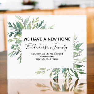 Budget Moving Announcement Eucalyptus Greenery