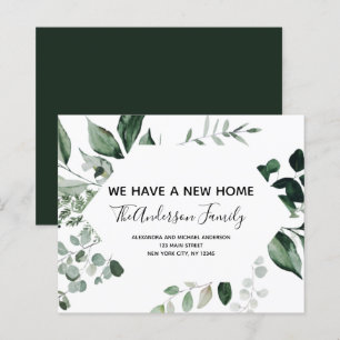 Budget Moving Announcement Eucalyptus Greenery