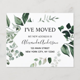 Budget Moving Announcement Eucalyptus Greenery Flyer