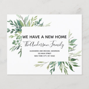 Budget Moving Announcement Eucalyptus Greenery Flyer