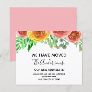 Budget Moving Announcement Floral Blush Pink