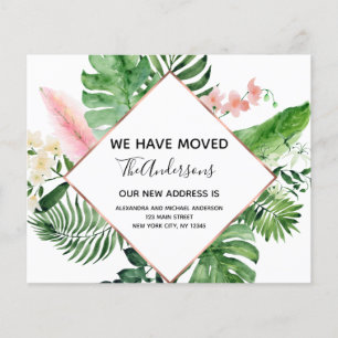 Budget Moving Announcement Tropical Floral