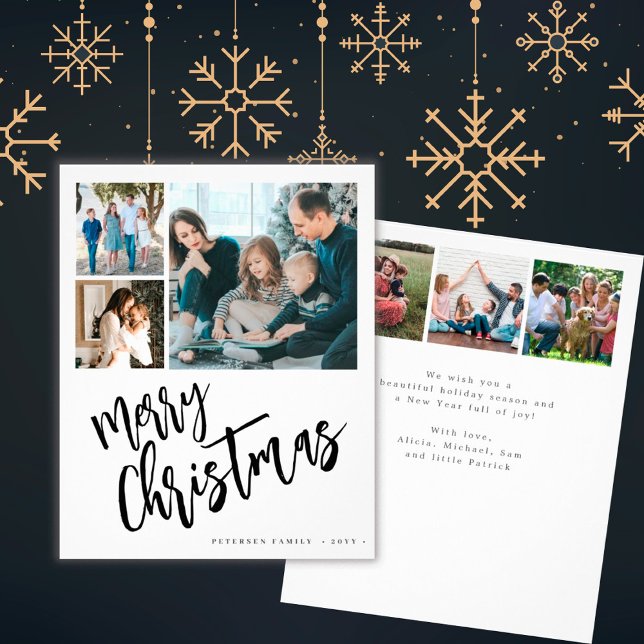 Budget multi photo Merry Christmas Holiday Card  (Creator Uploaded)