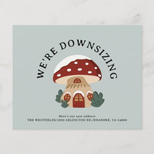 Budget Mushroom House Downsizing New Address Card