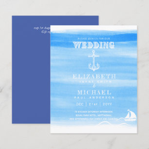 BUDGET Nautical Sailing Destination Wedding Invite