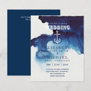 BUDGET Nautical Sailing Destination Wedding Invite