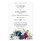 Budget Navy Blue, Burgundy & White Floral Wedding