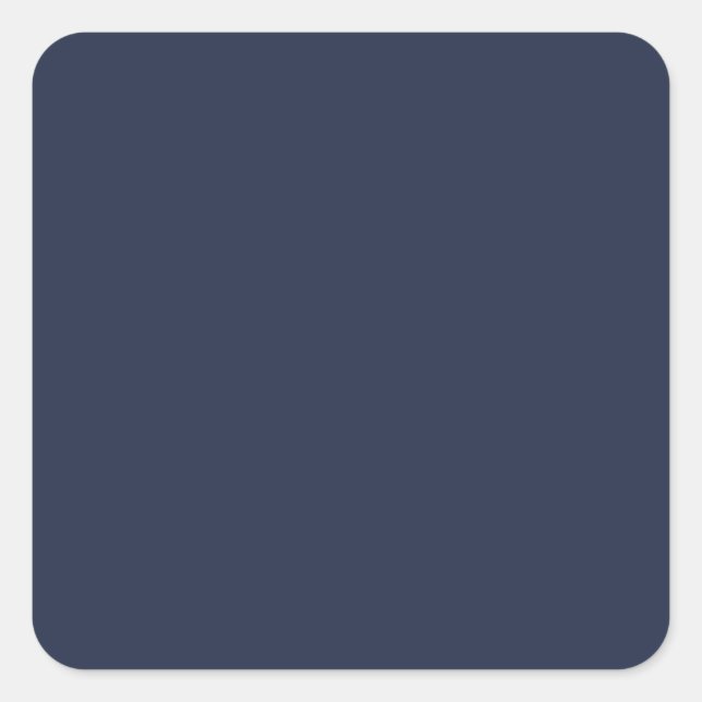 BUDGET Navy Blue Monochrome WEDDING Square Sticker (Front)