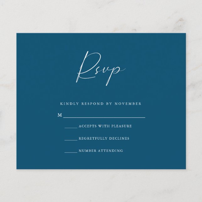 Budget Navy RSVP Card (Front)