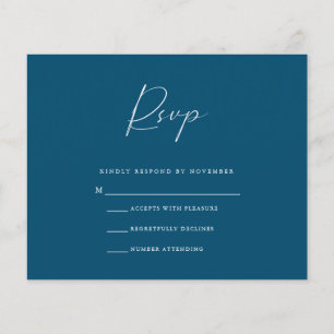 Budget Navy RSVP Card