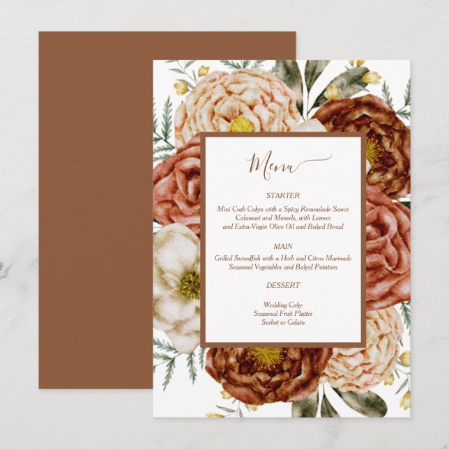  Budget Neutral Boho Terracotta  Enclosure Card (Front/Back)