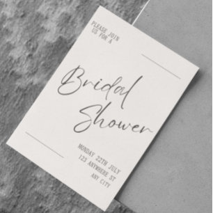 Budget Neutral Modern Bridal Shower invitation Flyer