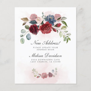 Budget New Address Floral Moving Announcement