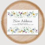 Budget New Address Floral Moving Announcement Card<br><div class="desc">This budget moving announcement card is decorated with delicate watercolor flowers and foliage in pastel shades.
Easily customizable.
Use the Design Tool to change the text size,  style,  or colour.
As we create our artwork you won't find this exact image from other designers.
Original Watercolor © Michele Davies.</div>