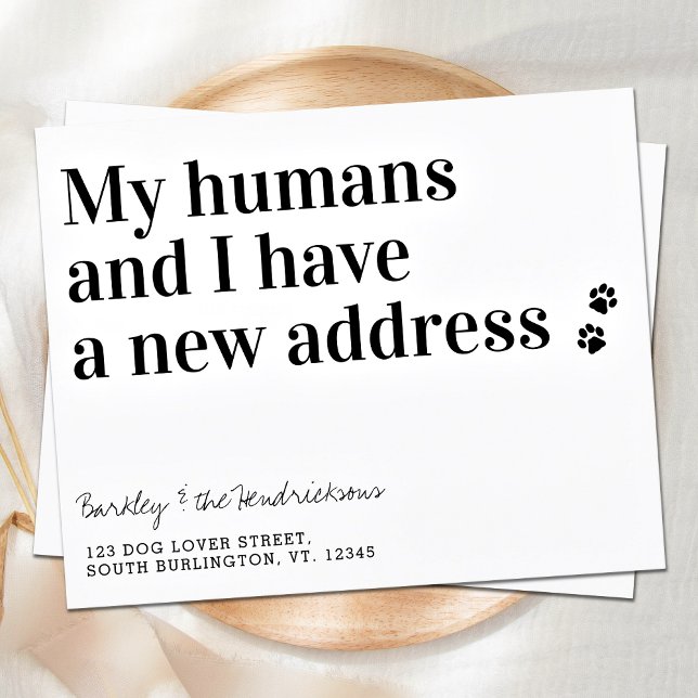 Budget New Address Pet Dog We Have Moved Card (Creator Uploaded)