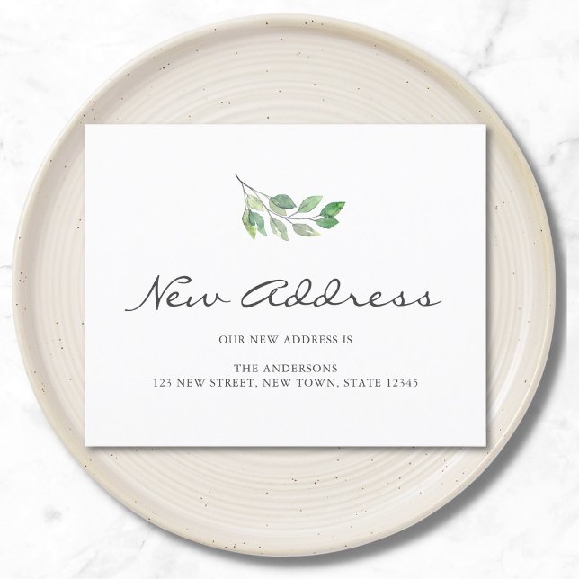 Budget New Address Watercolor Moving Announcement (Creator Uploaded)