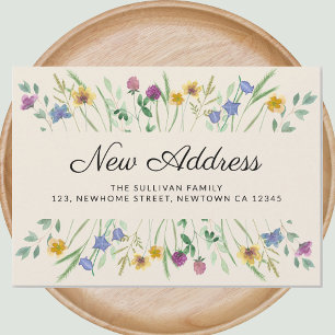 Budget New Address Wildflower Moving Announcement