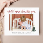 Budget New Baby Announcement Photo Christmas Card<br><div class="desc">Announce the arrival of the newest addition to your family with this sweet photo christmas card.  Personalize with 1 photo on the front and 3 photos on the back along with all your babys birth stat information.  Visit my christmas card collection to view all holiday card options.</div>
