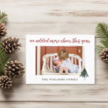 Budget New Baby We Added More Cheer Christmas Card<br><div class="desc">Announce to all your family and friends you added more cheer this year with this cute photo christmas card. Personalize with 1 photo on the front and 3 photos on the back along with all your babys birth stat information. Visit my christmas card collection to view all holiday card options....</div>