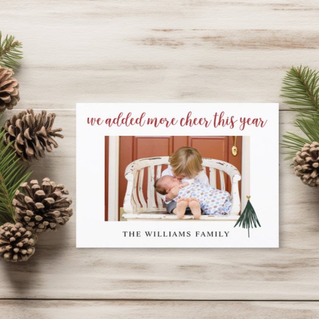 Budget New Baby We Added More Cheer Christmas Card (Creator Uploaded)