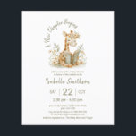 Budget New Chapter Begins Giraffe Baby Shower<br><div class="desc">Nestled in a palette of soft,  neutral hues,  our invitation features a darling watercolor illustration of a precious baby Giraffe engrossed in a storybook adventure. Matching stationery and party supplies in store</div>