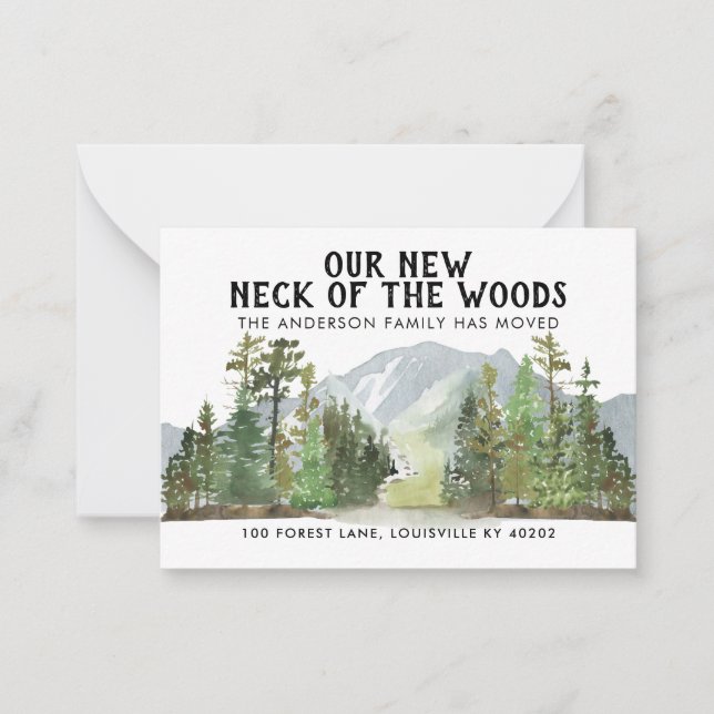 Budget New Neck of the Woods Forest Moving Card (Front)