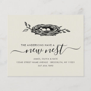 Budget New Nest Home Change of Address Moving Card